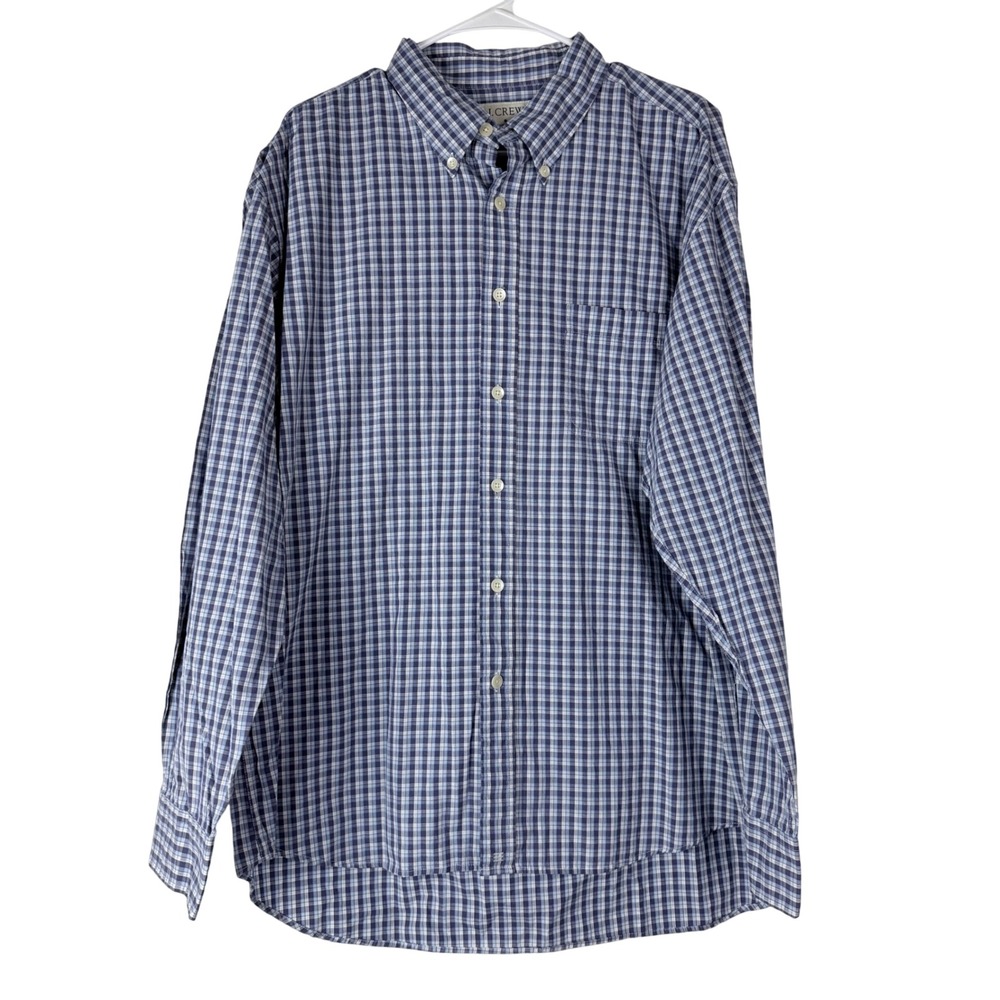 J Crew Mens Plaid Button Down Shirt Long Sleeve Casual 100% Cotton XL‎ Casual